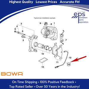 2006-08 BMW Z4 M Coupe Roadster Rear Brake Pad Wear Sensor 34 35 7 836 969 BOWA