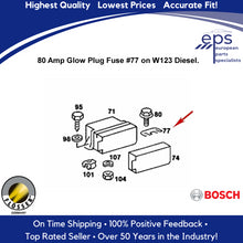 Load image into Gallery viewer, 4 X 80 Amp Glow Plug Strip Fuse Diesel Pre Glow 1980-91 Mercedes 190 240 300 350
