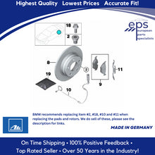 Load image into Gallery viewer, 2001-06 BMW E46 330i 330Ci 330xi Rear Brake Disc Rotor German Ate Premium Coated
