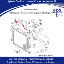 Load image into Gallery viewer, Radiator Overflow Tank Breather Hose Kit with Sleeve &amp; Clamps 1973-91 Mercedes
