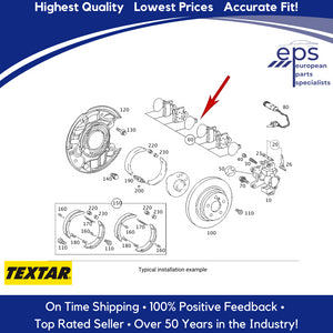 98-11 Mercedes C CLK E SLK Rear Brake Pad Set Textar Ceramic ePad 003 420 52 20