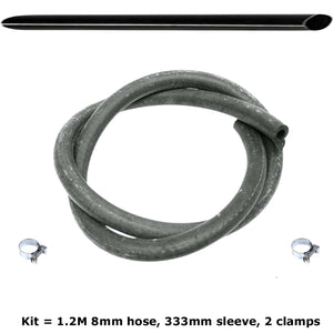Radiator Overflow Tank Breather Hose Kit with Sleeve and Clamps 1973-91 Mercedes