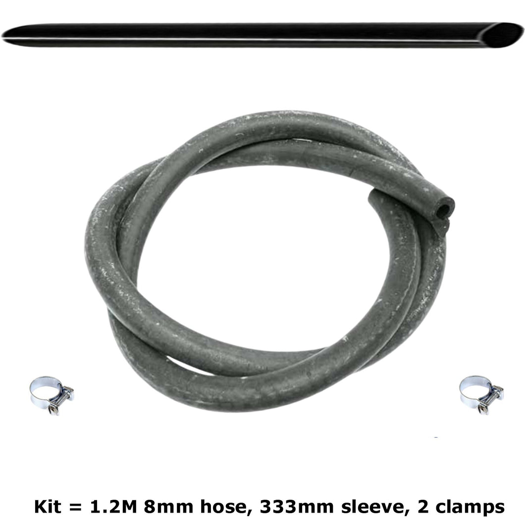 Radiator Overflow Tank Breather Hose Kit with Sleeve and Clamps 1973-91 Mercedes