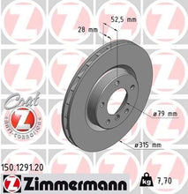 Load image into Gallery viewer, 95-03 BMW M3 98-02 Z3 M Right Front Brake Disc Rotor German Zimmermann 2 227 172
