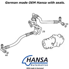 Load image into Gallery viewer, Air Conditioning A/C Manifold Hose Pipe &amp; Fuel Cooler 1990-92 Mercedes 300CE OEM
