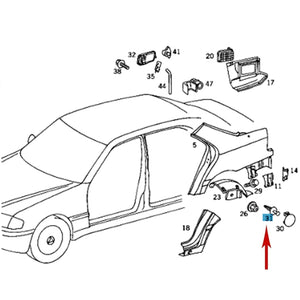 10 X OEM Fender Body Bumper Floor Headlight Panel Plastic Rivet 1986-24 Mercedes
