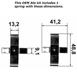 Ate Rear Brake Caliper Slide Pin Anti Rattle Spring & Lube Kit 1990-98 Mercedes