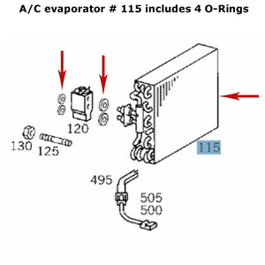 A/C Air Conditioning Evaporator 1994-03 C 220 230 280 36 43 CLK 320 430 55 AMG