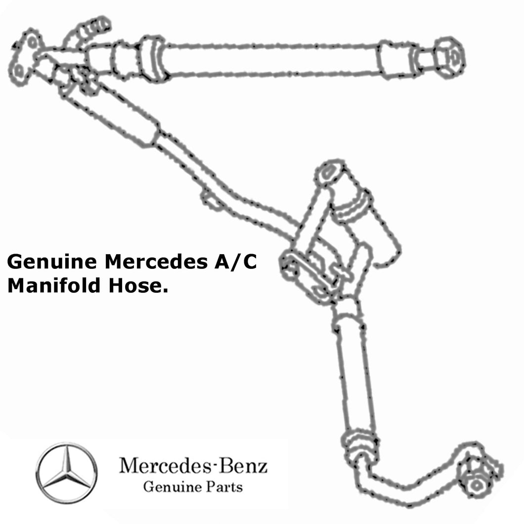 A/C Air Conditioning Manifold Suction Hose Pipe Assembly 1987 Mercedes 300 D TD