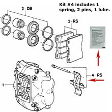 Load image into Gallery viewer, 1977-87 BMW 5 6 7 Front Brake Caliper Pad Slide Pin Spring Lube Hardware Kit Ate
