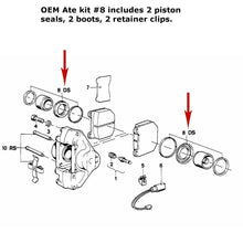 Load image into Gallery viewer, OEM Ate Front Brake Caliper Seal Repair Kit 1977-83 BMW 320i 34 11 1 116 618
