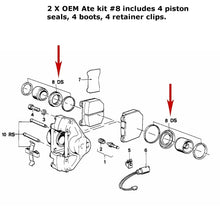 Load image into Gallery viewer, 2 X OEM Ate Front Brake Caliper Seal Repair Kit 1977-83 BMW 320i 34 11 1 116 618
