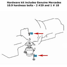 Load image into Gallery viewer, Left or Right Motor Mount Bolt Kit 1990-95 Mercedes 400E 500E 500SEL E 420 500
