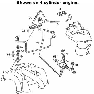 Fuel Injector Bosch 1976-93 Mercedes 190 260 280 300 380 450 500 000 078 56 23