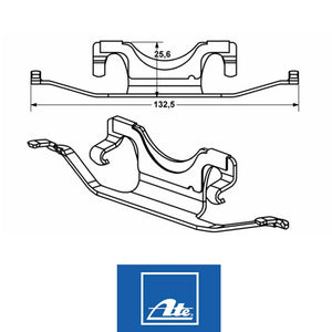 2010-18 Mercedes CLS E 250 350 400 550 Rear Brake Pad Return Anti Rattle Spring