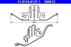 2004-16 BMW 1 3 5 X Z Front Brake Caliper Pad Anti Rattle Return Spring OEM Ate