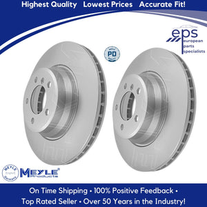 BMW Front Brake Disc Rotors Vented L & R 2002-08 7 i Li Meyle 34 11 6 864 057