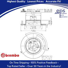 Load image into Gallery viewer, Mercedes L or R Rear Brake Disc Rotors Select 1990-95 SL Brembo 129 423 00 12
