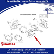 Load image into Gallery viewer, Mercedes L or R Rear Brake Disc Rotors Select 1990-95 SL Brembo 129 423 00 12
