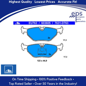 1992-08 BMW 3 Z4 E36 E46 E85 E86 Rear Brake Pad Set Ate Premium 34 21 6 778 168