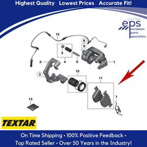 2002-14 BMW Alpina B7 X5 X6 5 6 7 Rear Brake Pad Set Textar 34 21 6 768 471