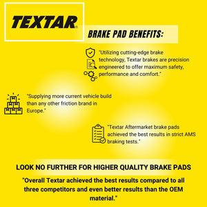2002-14 BMW Alpina B7 X5 X6 5 6 7 Rear Brake Pad Set Textar 34 21 6 768 471