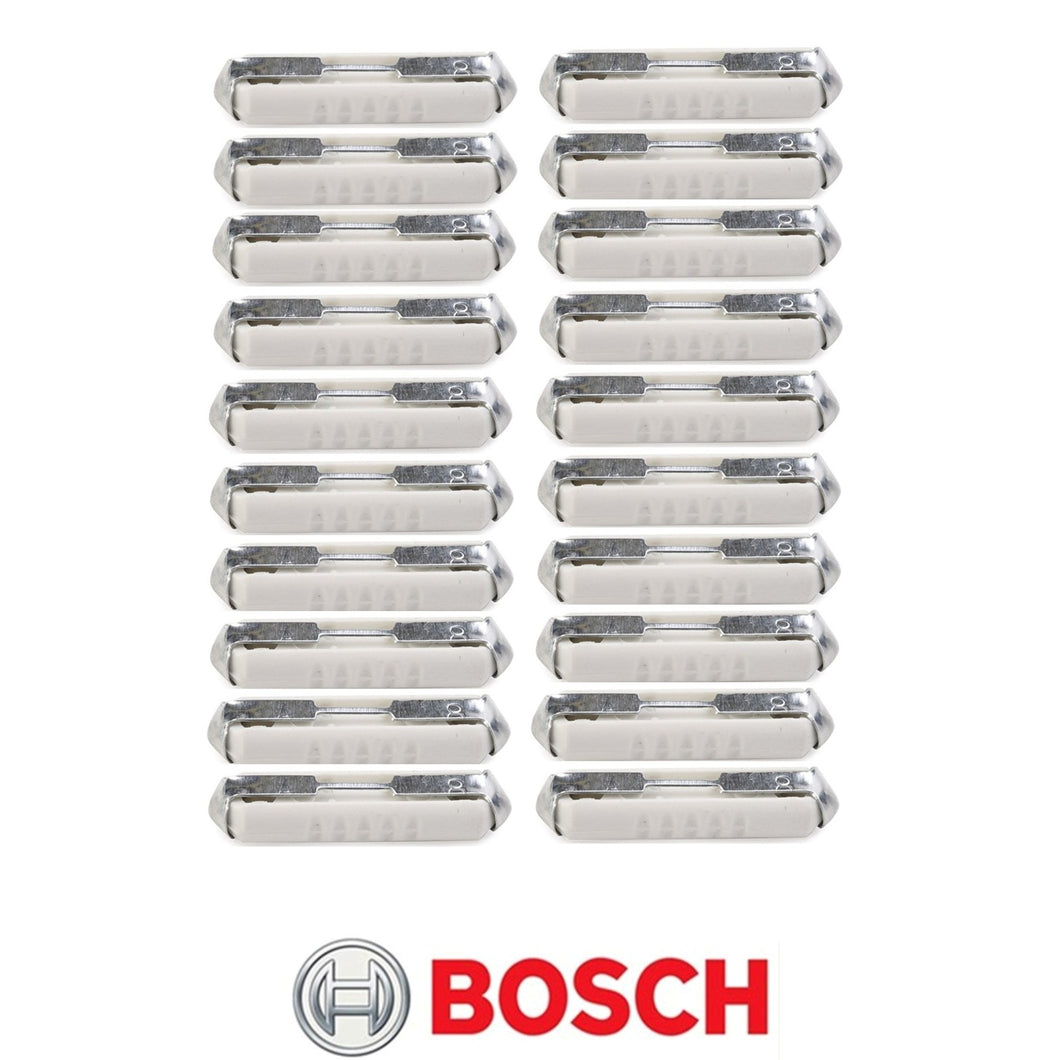 20 X 1954-19 Mercedes Benz OEM 8 Amp White GBC Torpedo Fuses Bosch Silver