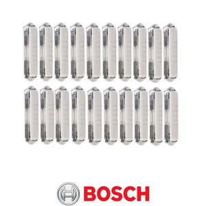 20 X 1954-19 Mercedes Benz OEM 8 Amp White GBC Torpedo Fuses Bosch Silver