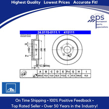 Load image into Gallery viewer, Rear Brake Disc Rotor Select 1998-05 Mercedes ML Ate 163 423 01 12
