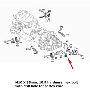 1998-23 Mercedes Shock Engine Transmission Radiator Suspension Belt Safety Bolt