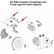 Load image into Gallery viewer, Front Brake Caliper Slide Bushing Kit 2002-06 Mercedes E 320 350 430 4MATIC ATE
