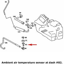 Load image into Gallery viewer, 1981 Mercedes 300SD 380SEL A/C HVAC Dash Temperature Sensor Bosch 126 830 02 72
