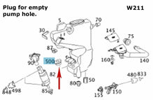 Load image into Gallery viewer, 1996-13 Mercedes Windshield Washer Reservoir Large Pump Block Off Plug 19mm
