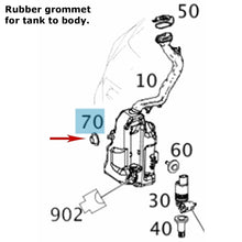 Load image into Gallery viewer, 2001-23 Mercedes Washer Fluid Reservoir Rubber Mounting Grommet 203 869 01 98
