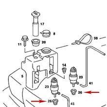 Load image into Gallery viewer, 1977-19 Mercedes Genuine Windshield Washer Fluid Tank Pump Rubber Seal Grommets
