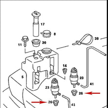 Load image into Gallery viewer, 1977-19 Mercedes Genuine Windshield Washer Fluid Tank Pump Rubber Seal Grommets
