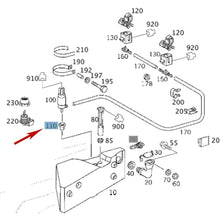 Load image into Gallery viewer, 2008-21 Mercedes Windshield Washer Fluid Tank Pump Rubber Grommet with Filter
