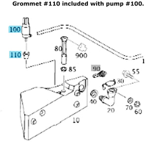 1997-21 Mercedes Windshield Washer Fluid Pump & Seal Front or Rear 221 869 01 21