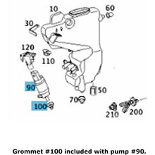 Load image into Gallery viewer, 1997-21 Mercedes Windshield Washer Fluid Pump &amp; Seal Front or Rear 221 869 01 21
