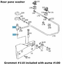 Load image into Gallery viewer, 1997-21 Mercedes Windshield Washer Fluid Pump &amp; Seal Front or Rear 221 869 01 21
