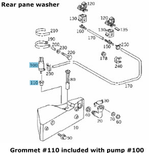 1997-21 Mercedes Windshield Washer Fluid Pump & Seal Front or Rear 221 869 01 21