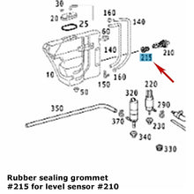 Load image into Gallery viewer, 1998-12 Mercedes Benz Washer Fluid Container Level Sensor Rubber Seal Grommet
