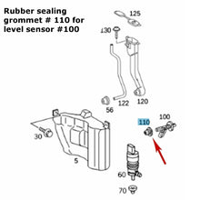 Load image into Gallery viewer, 1998-12 Mercedes Benz Washer Fluid Container Level Sensor Rubber Seal Grommet
