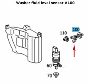 98-12 Mercedes Benz Windshield Washer Fluid Reservoir Level Sensor 220 540 00 45