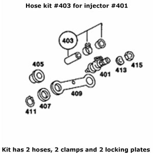 1974-75 Mercedes 450 SE SEL SL SLC Fuel Injector Hose Kit Bosch 1 287 010 701