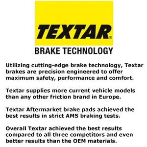 Yellow Box Textar Thick Front Brake Pad Set 1980-91 Mercedes 107 116 123 126