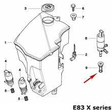 Load image into Gallery viewer, 99-23 BMW Headlight Washer Pump Rubber Grommet &amp; Strainer Genuine BMW 8 374 382
