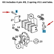 Load image into Gallery viewer, Rear Brake Caliper Pin Spring Lube Kit 94-09 Mercedes W 129 140 170 203 209 210
