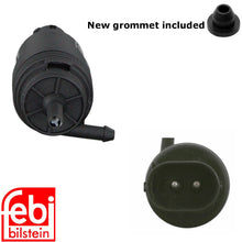 Load image into Gallery viewer, 1995-98 BMW 528i 540i 740i 740iL 750iL Windshield Washer Pump &amp; Grommet Febi
