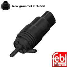Load image into Gallery viewer, 1995-98 BMW 528i 540i 740i 740iL 750iL Windshield Washer Pump &amp; Grommet Febi
